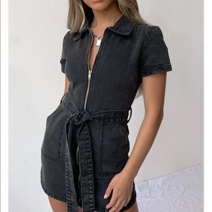 NWT White Fox black denim dress